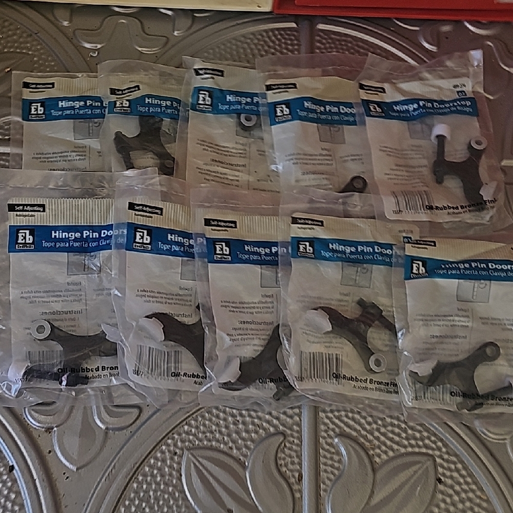 NEW 10  Everbilt Oil-Rubbed Bronze Hinge Pin Door Stoppers